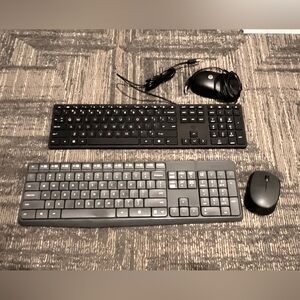 HP & Logitech Wireless and USB Keyboards and Mouse
